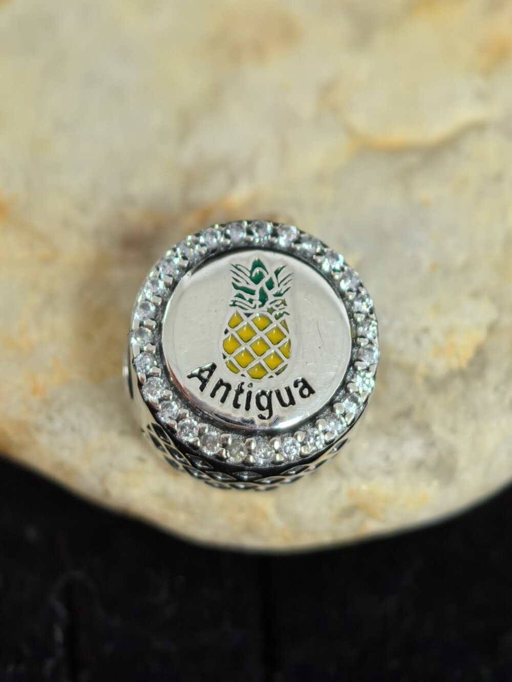 Pandora Antigua Charm Pineapple Beach Travel Pendant, S925 Silver Jewelry